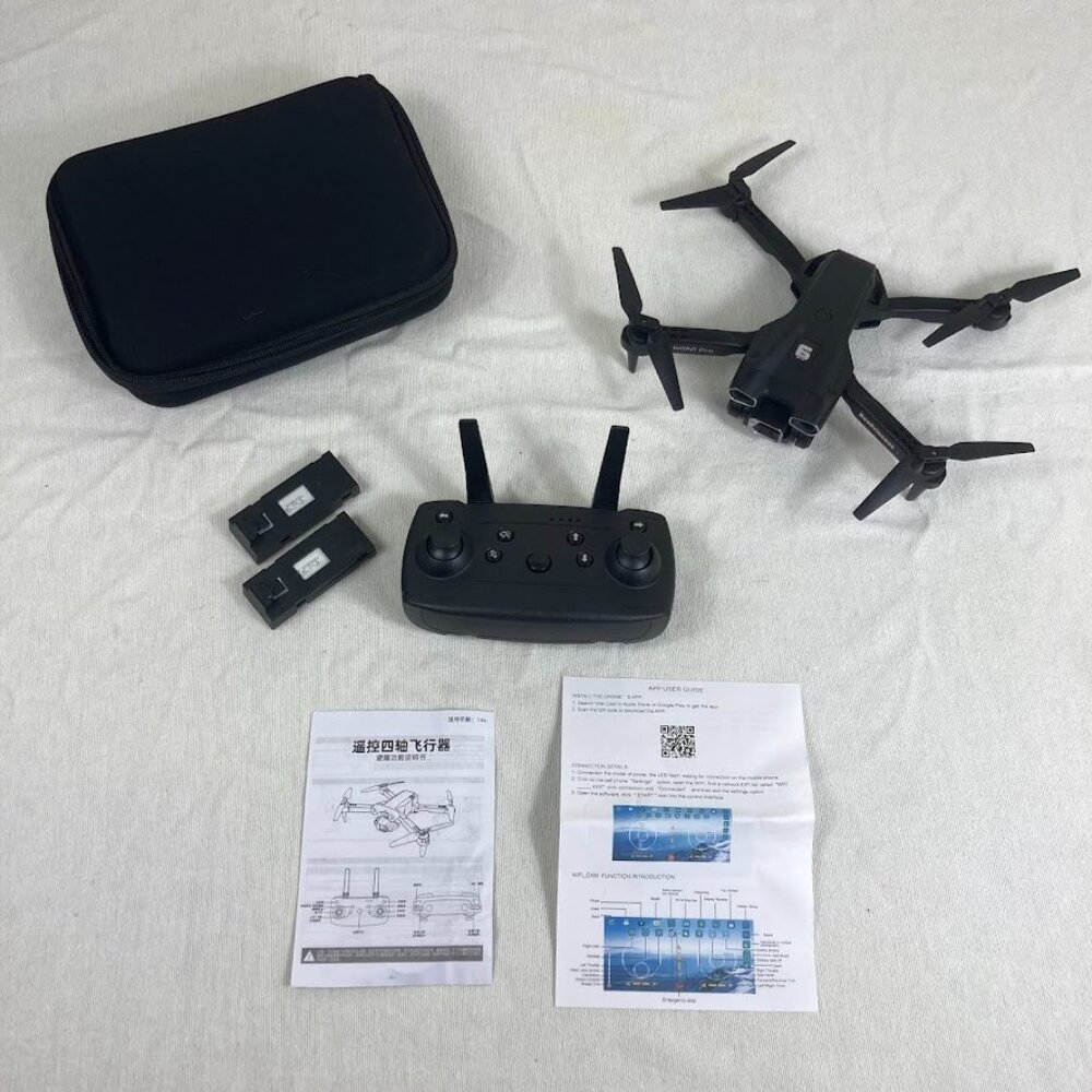 BeePrincess Mini Pro Camera Drone w/ Case Controller 2 Batteries Foldable